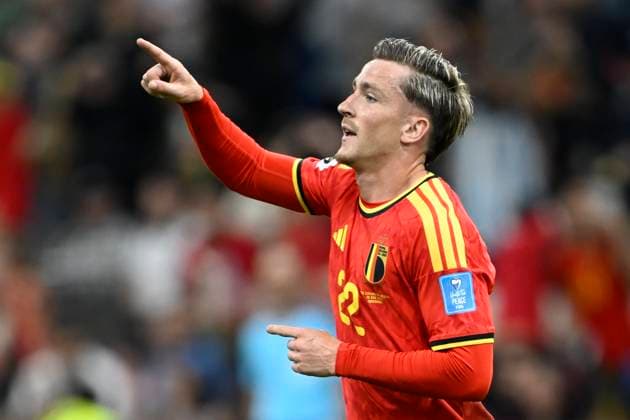 New Zealand vs Belgium - FIFA World Cup, WM, Weltmeisterschaft, Fussball 2026 VANCOUVER, CANADA - JUNE 26 : Saelemaekers Alexis midfielder of Belgium celebrating scoring a goal during the FIFA World Cup 2026 Group G match between New Zealand and Belgium at the BC Place Stadium on June 26, 2026 in Vancouver, Canada, 26 06 2026 Vancouver Canada  Copyright: xNicoxVereeckenx
