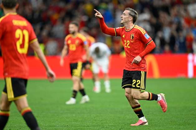 New Zealand vs Belgium - FIFA World Cup, WM, Weltmeisterschaft, Fussball 2026 VANCOUVER, CANADA - JUNE 26 : Saelemaekers Alexis midfielder of Belgium celebrating scoring a goal during the FIFA World Cup 2026 Group G match between New Zealand and Belgium at the BC Place Stadium on June 26, 2026 in Vancouver, Canada, 26 06 2026 Vancouver Canada  Copyright: xNicoxVereeckenx