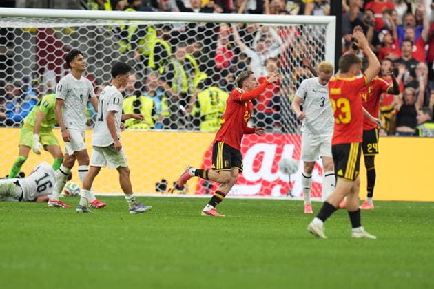 New Zealand v Belgium - FIFA World Cup, WM, Weltmeisterschaft, Fussball 2026 - Group G VANCOUVER, CANADA - JUNE 26: Alexis Saelemaekers (22) of Belgium celebrates after scoring a goal during the 2026 FIFA World Cup First Stage Group G match between New Zealand and Belgium at BC Place (Vancouver Stadium) in Vancouver, British Columbia, Canada on June 26, 2026. Ercin Erturk Anadolu British Columbia Canada. Editorial use only. Please get in touch for any other usage.  Copyright: x2026xAnadoluxErcinxErturkx