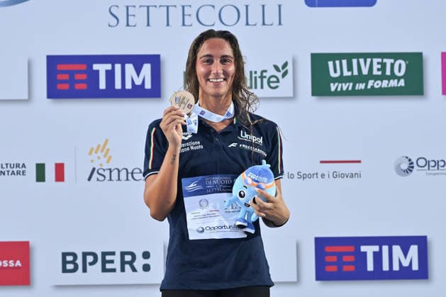 IPA86115148 - Simona QUADARELLA wins the gold medal in the women s 1500M freestyle on the first day of the 62nd Settecolli International Swimming Trophy at the Foro Italico in Rome on June 26, 2026.  Copyright: xDomenicoxCippitelli IPAxSportx xx 86115148