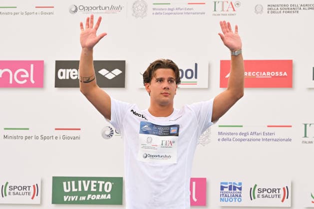 IPA86115141 - PONTI Noe wins the silver medal in the men s 100-meter butterfly on the first day of the 62nd Settecolli International Swimming Trophy at the Foro Italico in Rome on June 26, 2026.  Copyright: xDomenicoxCippitelli IPAxSportx xx 86115141