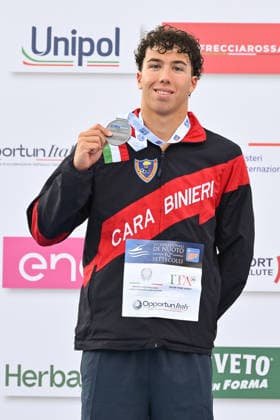 IPA86115078 - Alessandro RAGAIINI wins the silver medal in the men s 400-meter freestyle on the first day of the 62nd Settecolli International Swimming Trophy at the Foro Italico in Rome on June 26, 2026.  Copyright: xDomenicoxCippitelli IPAxSportx xx 86115078
