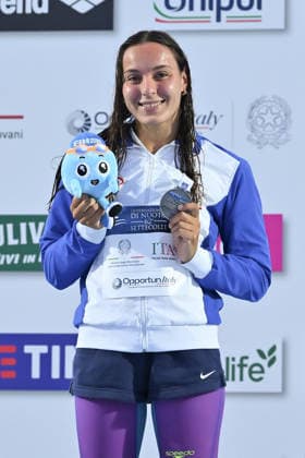 IPA86115097 - Noemi CESARANO wins the silver medal in the women s 1500M freestyle on the first day of the 62nd Settecolli International Swimming Trophy at the Foro Italico in Rome on June 26, 2026.  Copyright: xDomenicoxCippitelli IPAxSportx xx 86115097