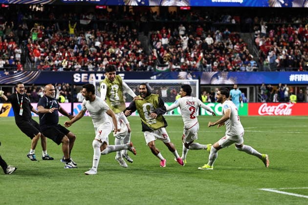 Egypt v Iran - FIFA World Cup, WM, Weltmeisterschaft, Fussball 2026 - Group G SEATTLE, USA - JUNE 26: Players of Egypt celebrate as they qualified for round 32 stage after the 2026 FIFA World Cup First Stage Group G match between Egypt and IR Iran at Lumen Field (Seattle Stadium) in Seattle, Washington, United States on June 26, 2026. Samah Zidan Anadolu Washington United States. Editorial use only. Please get in touch for any other usage.  Copyright: x2026xAnadoluxSamahxZidanx