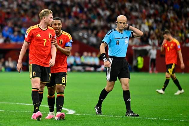 New Zealand vs Belgium - FIFA World Cup, WM, Weltmeisterschaft, Fussball 2026 VANCOUVER, CANADA - JUNE 26 : De Bruyne Kevin forward of Belgium, Tielemans Youri midfielder of Belgium during the FIFA World Cup 2026 Group G match between New Zealand and Belgium at the BC Place Stadium on June 26, 2026 in Vancouver, Canada, 26 06 2026 Vancouver Canada  Copyright: xJanxDexMeuleneirx