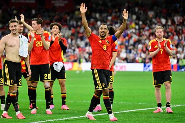 New Zealand vs Belgium - FIFA World Cup, WM, Weltmeisterschaft, Fussball 2026 VANCOUVER, CANADA - JUNE 26 : Tielemans Youri midfielder of Belgium celebrates the win during the FIFA World Cup 2026 Group G match between New Zealand and Belgium at the BC Place Stadium on June 26, 2026 in Vancouver, Canada, 26 06 2026 Vancouver Canada  Copyright: xJanxDexMeuleneirx