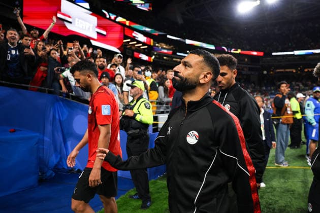 SEATTLE, WA - JUNE 26: Forward Mohamed Salah 10 of Egypt walks off the field after the FIFA World Cup, WM, Weltmeisterschaft, Fussball 2026 Group G match between Egypt and IR Iran on June 26, 2026 at Seattle Stadium in Seattle, Washington. (Photo by Henry Rodenburg Icon Sportswire) SOCCER: JUN 26 FIFA World Cup 26 Group G - Egypt vs IR Iran EDITORIAL USE ONLY Icon260626027