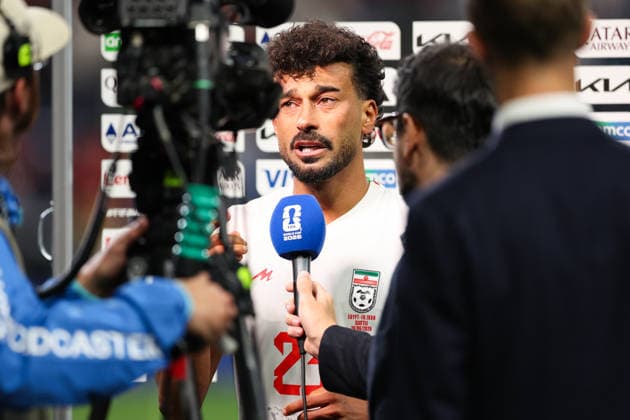 SEATTLE, WA - JUNE 26: Defender Ramin Rezaeian 23 of IR Iran reacts after the FIFA World Cup, WM, Weltmeisterschaft, Fussball 2026 Group G match between Egypt and IR Iran on June 26, 2026 at Seattle Stadium in Seattle, Washington. (Photo by Henry Rodenburg Icon Sportswire) SOCCER: JUN 26 FIFA World Cup 26 Group G - Egypt vs IR Iran EDITORIAL USE ONLY Icon260626028