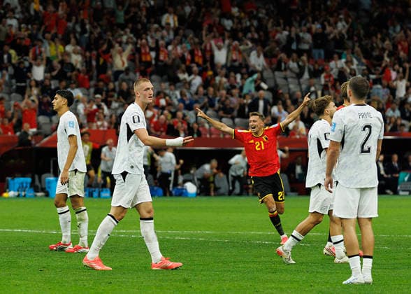 June 26, 2026, Vancouver, British Columbia, Canada: Timothy Castagne 21 of Belgium celebratesl in the second half during the FIFA World Cup, WM, Weltmeisterschaft, Fussball 2026 Group G match between New Zealand and Belgium at BC Place Vancouver. Vancouver Canada - ZUMAc132 20260626_fap_c132_006 Copyright: xAndrewxChinx