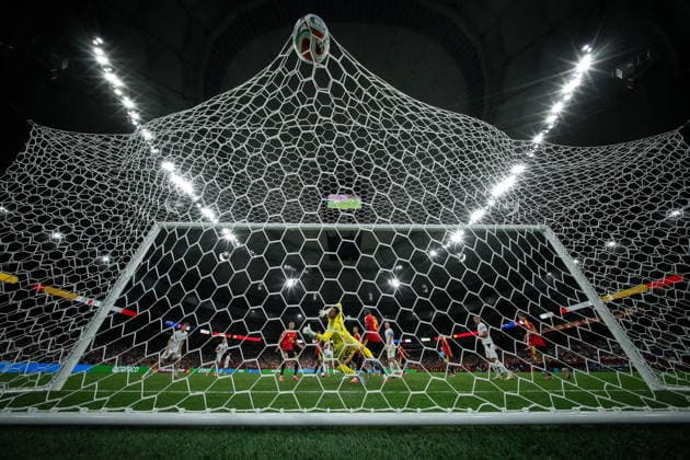 June 26, 2026, Vancouver, Bc, CANADA: New Zealand s Elijah Just, not seen, scores on Belgium goalkeeper Thibaut Courtois (1) during the second half of a World Cup Group G soccer match, in Vancouver, on Friday, June 26, 2026. Canada News - June 26, 2026  - ZUMAc35_ 20260626_zaf_c35_422 Copyright: xEthanxCairnsx