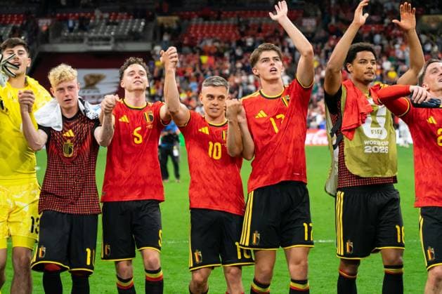 VANCOUVER, CANADA - JUNE 26: Team Belgium applauds and acknowledges fan supporters after winning the FIFA World Cup, WM, Weltmeisterschaft, Fussball 2026 group stage match between New Zealand and Belgium at BC Place Vancouver Stadium on June 26, 2026 in Vancouver, British Columbia, Canada.  Copyright: xAmyxElle SPPx Sportspressphoto_SPR178066