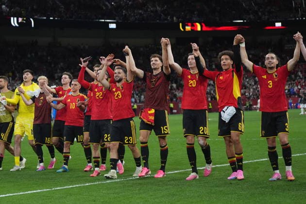 June 26, 2026, Vancouver, Bc, CANADA: Belgium celebrates the win over New Zealand during the second half of a World Cup Group G soccer match, in Vancouver, on Friday, June 26, 2026. Canada News - June 26, 2026  - ZUMAc35_ 20260626_zaf_c35_446 Copyright: xDarrylxDyckx