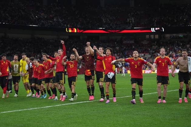 June 26, 2026, Vancouver, Bc, CANADA: Belgium celebrates the win over New Zealand during the second half of a World Cup Group G soccer match, in Vancouver, on Friday, June 26, 2026. Canada News - June 26, 2026  - ZUMAc35_ 20260626_zaf_c35_447 Copyright: xDarrylxDyckx