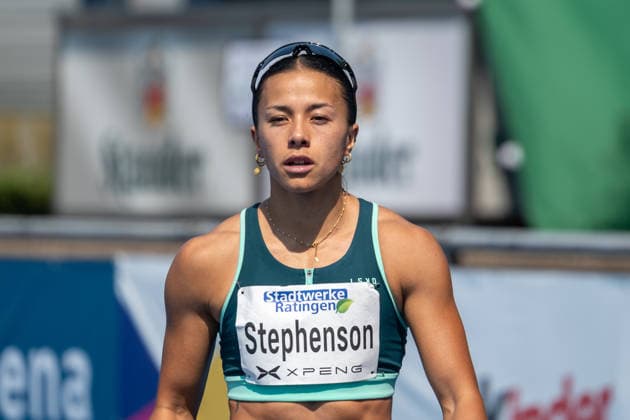 Briana Stephenson (NZL) nach ihrem Sieg in ihrem Lauf. Stadtwerke Ratingen Mehrkampfmeeting 2026, Leichtathletik, 27. u. 28.06.2026 Stadtwerke Ratingen Mehrkampfmeeting 2026, Leichtathletik, 27. u. 28.06.2026 Ratingen *** Briana Stephenson (NZL) after her victory in her heat at the 2026 Stadtwerke Ratingen Combined Events Meeting, Track and Field, June 27 and 28, 2026; 2026 Stadtwerke Ratingen Combined Events Meeting, Track and Field, June 27 and 28, 2026, Ratingen Copyright: xEibner-Pressefoto ThomasxHaeslerx EP_THR