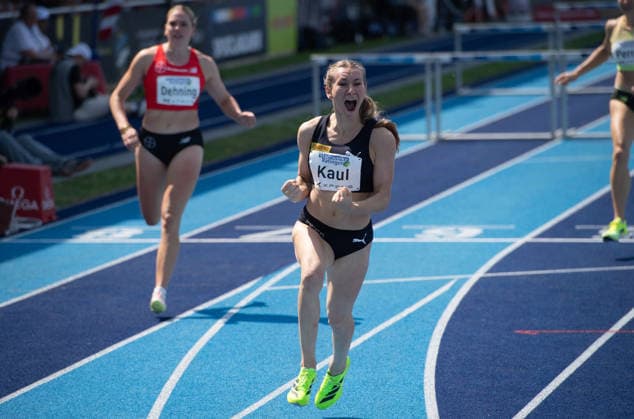 Emma KAUL, GER, Aktion 110m Huerden, Ratingen am 27.06.2026 Leichtathletik Stadtwerke Ratingen Mehrkampf-Meeting, vom 27.06.- 28.05.2026 in Ratingen Deutschland. Â *** Emma KAUL, GER, 110m Hurdles, Ratingen on June 27, 2026, City of Ratingen Athletics Combined Events Meeting, held from May 28 to June 27, 2026, in Ratingen, Germany Â