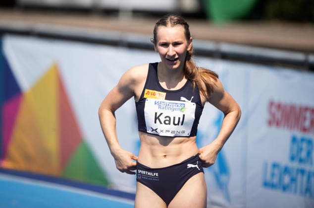 Emma KAUL, GER, halbe Figur, Halbfigur, halber Koerper, Aktion 110m Huerden, Ratingen am 27.06.2026 Leichtathletik Stadtwerke Ratingen Mehrkampf-Meeting, vom 27.06.- 28.05.2026 in Ratingen Deutschland. Â *** Emma KAUL, GER, half-figure, Half-figure, half-body, 110m hurdles event, Ratingen on June 27, 2026, City of Ratingen Athletics Combined Events Meeting, held from June 27 to May 28, 2026, in Ratingen, Germany Â