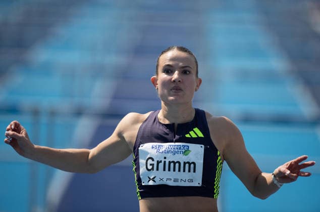 Vanessa GRIMM, GER, Aktion 110m Huerden, Ratingen am 27.06.2026 Leichtathletik Stadtwerke Ratingen Mehrkampf-Meeting, vom 27.06.- 28.05.2026 in Ratingen Deutschland. Â *** Vanessa GRIMM, GER, 110m Hurdles, Ratingen on June 27, 2026, at the Stadtwerke Ratingen Track and Field Combined Events Meeting, held from May 28 to June 27, 2026, in Ratingen, Germany Â