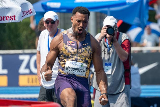 Leo Neugebauer (GER, VfB Stuttgart) bejubelt seinen Kugelstossversuch. Stadtwerke Ratingen Mehrkampfmeeting 2026, Leichtathletik, 27. u. 28.06.2026 Stadtwerke Ratingen Mehrkampfmeeting 2026, Leichtathletik, 27. u. 28.06.2026 Ratingen *** Leo Neugebauer (GER), VfB Stuttgart, celebrates his shot put attempt at the Stadtwerke Ratingen Multi-Event Meet 2026, Track and Field, June 27 and 28, 2026 Stadtwerke Ratingen Combined Events Meeting 2026, Track and Field, June 27 and 28, 2026 Ratingen Copyright: xEibner-Pressefoto ThomasxHaeslerx EP_THR
