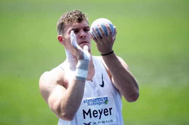 Marcel MEYER, GER, Aktion Kugelstossen Ratingen am 27.06.2026 Leichtathletik Stadtwerke Ratingen Mehrkampf-Meeting, vom 27.06.- 28.05.2026 in Ratingen Deutschland. Â *** Marcel MEYER, GER, Shot Put Event in Ratingen on June 27, 2026, at the Stadtwerke Ratingen Track and Field Combined Events Meeting, held from May 28 to June 27, 2026, in Ratingen, Germany Â