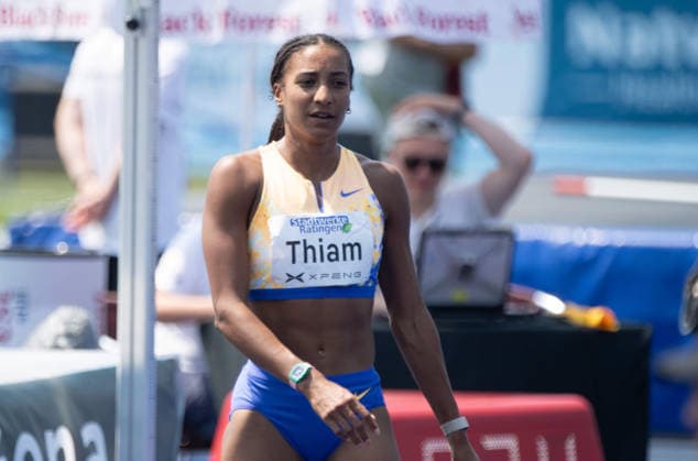 Nafissatou THIAM, BEL, Aktion Hochsprung, Ratingen am 27.06.2026 Leichtathletik Stadtwerke Ratingen Mehrkampf-Meeting, vom 27.06.- 28.05.2026 in Ratingen Deutschland. Â *** Nafissatou THIAM, BEL, High Jump, Ratingen on June 27, 2026, City of Ratingen Athletics Combined Events Meeting, held from May 28 to June 27, 2026, in Ratingen, Germany Â