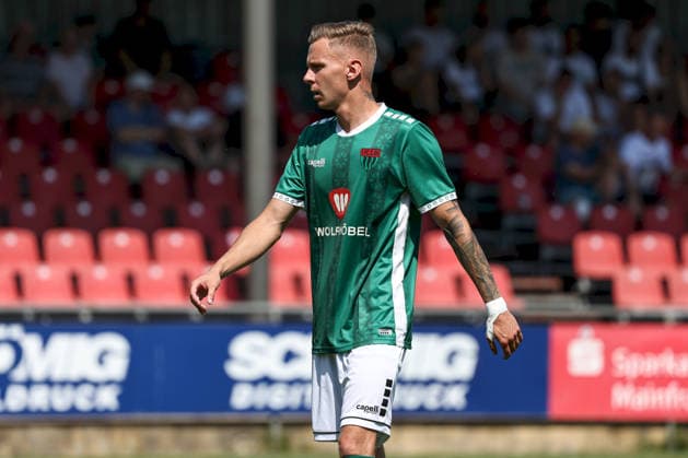 27.06.2026, Herren, Fussball, Saison 2026 2027, Landesfreundschaftsspiele: ASV Rimpar - 1. FC Schweinfurt 1905 Mirco Geisler ( 9, 1. FC Schweinfurt 1905) Rimpar Sportplatz Bayern Deutschland *** June 27, 2026, Men s Soccer, 2026–2027 Season, Regional Friendly Matches: ASV Rimpar 1 vs. FC Schweinfurt 1905, Mirco Geisler 9, 1 FC Schweinfurt 1905, Rimpar Sports Field, Bavaria, Germany