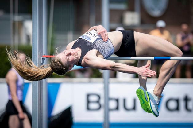 RATINGEN, GERMANY - JUNE 27, 2026 : Shaina Burns (USA United States) competing during heptathlon’s high jump the Multisport Event at Stadion Ratingen on June 27, 2026 in Ratingen, Germany. Nordrhein-Westfalen Germany Copyright: xAxelxKohringx