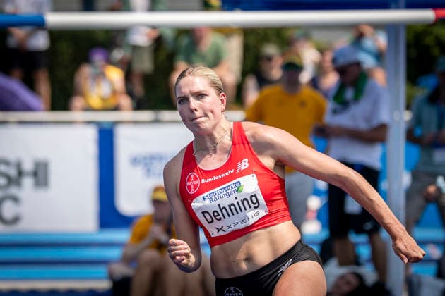 RATINGEN, GERMANY - JUNE 27, 2026 : Marie Dehning (GER Germany) competing during heptathlon’s high jump the Multisport Event at Stadion Ratingen on June 27, 2026 in Ratingen, Germany. Nordrhein-Westfalen Germany Copyright: xAxelxKohringx