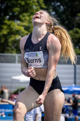 RATINGEN, GERMANY - JUNE 27, 2026 : Shaina Burns (USA United States) competing in the high jump during the Multisport Event at Stadion Ratingen on June 27, 2026 in Ratingen, Germany. Nordrhein-Westfalen Germany Copyright: xLeahxKohringx