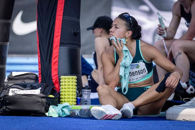 RATINGEN, GERMANY - JUNE 27, 2026 : Briana Stephenson (NZL New Zealand) competing in the high jump during the Multisport Event at Stadion Ratingen on June 27, 2026 in Ratingen, Germany. Nordrhein-Westfalen Germany Copyright: xLeahxKohringx
