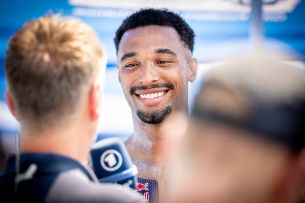 RATINGEN, GERMANY - JUNE 27, 2026 : Leo Neugebauer (GER Germany) giving an interview during the Multisport Event at Stadion Ratingen on June 27, 2026 in Ratingen, Germany. Nordrhein-Westfalen Germany Copyright: xAxelxKohringx