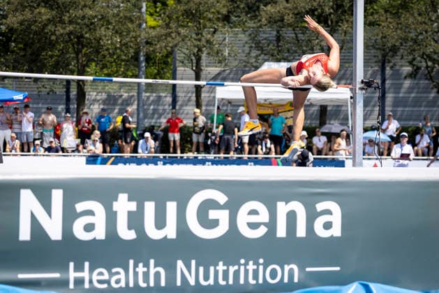 RATINGEN, GERMANY - JUNE 27, 2026 : Marie Dehning (GER Germany) during high jump competing during the Multisport Event at Stadion Ratingen on June 27, 2026 in Ratingen, Germany. Nordrhein-Westfalen Germany Copyright: xLeahxKohringx