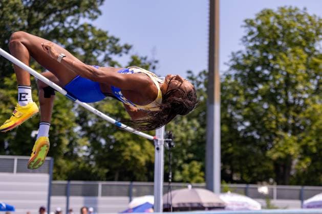 Belgian Nafissatou Nafi Thiam pictured in action during the High Jump event of the women s heptathlon event at the Stadtwerke Ratingen Mehrkampf-Meeting, IAAF World Athletics Combined Events Tour, in Ratingen, Germany, on Saturday 27 June 2026. BJORNxPAREE  x179549742x