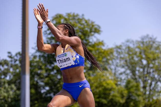 Belgian Nafissatou Nafi Thiam pictured in action during the High Jump event of the women s heptathlon event at the Stadtwerke Ratingen Mehrkampf-Meeting, IAAF World Athletics Combined Events Tour, in Ratingen, Germany, on Saturday 27 June 2026. BJORNxPAREE  x179549803x