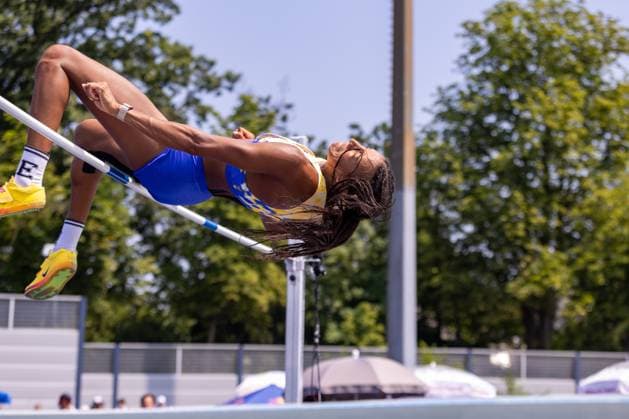 Belgian Nafissatou Nafi Thiam pictured in action during the High Jump event of the women s heptathlon event at the Stadtwerke Ratingen Mehrkampf-Meeting, IAAF World Athletics Combined Events Tour, in Ratingen, Germany, on Saturday 27 June 2026. BJORNxPAREE  x179549842x