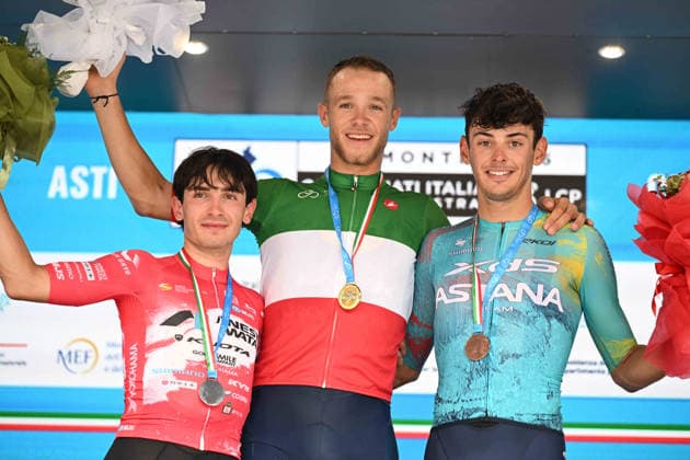 27-06-2026 Campionato Italiano; 2026, Lidl - Trek; 2026, Ukyo; 2026, Xds - Astana; Milan, Jonathan; Dati, Tommaso; Romele, Alessandro; Cuneo; 