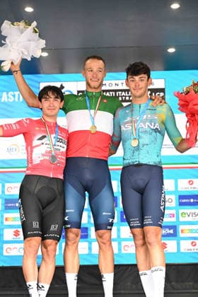 27-06-2026 Campionato Italiano; 2026, Lidl - Trek; 2026, Ukyo; 2026, Xds - Astana; Milan, Jonathan; Dati, Tommaso; Romele, Alessandro; Cuneo; 