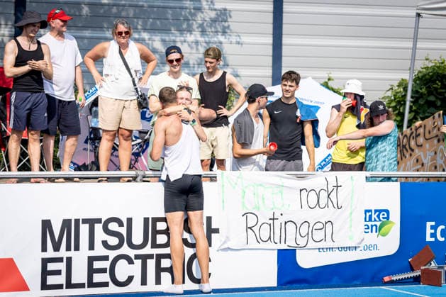 RATINGEN, GERMANY - JUNE 27, 2026 : Marcel Meyer (GER Germany) during high jump with his fans competing during the Multisport Event at Stadion Ratingen on June 27, 2026 in Ratingen, Germany. Nordrhein-Westfalen Germany Copyright: xLeahxKohringx
