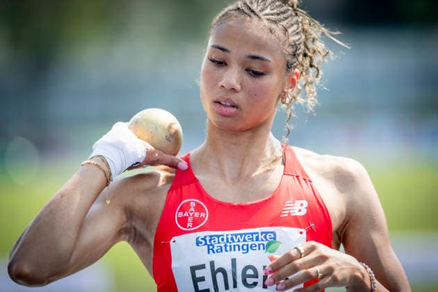 RATINGEN, GERMANY - JUNE 27, 2026 : Anna-Elisabeth Ehlers (GER Germany) competing in the heptathlon’s shot put during the Multisport Event at Stadion Ratingen on June 27, 2026 in Ratingen, Germany. Nordrhein-Westfalen Germany Copyright: xAxelxKohringx