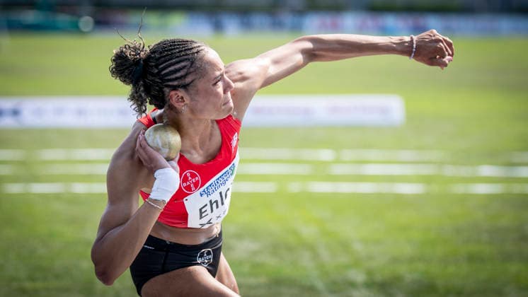 RATINGEN, GERMANY - JUNE 27, 2026 : Anna-Elisabeth Ehlers (GER Germany) competing in the heptathlon’s shot put during the Multisport Event at Stadion Ratingen on June 27, 2026 in Ratingen, Germany. Nordrhein-Westfalen Germany Copyright: xAxelxKohringx