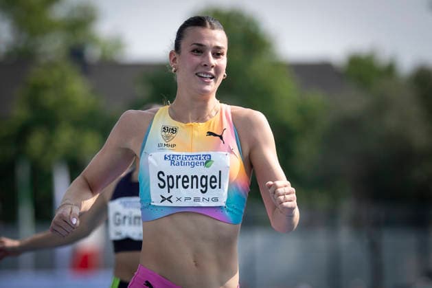 RATINGEN, GERMANY - JUNE 27, 2026 : Sandrina Sprengel (GER Germany) competing in the heptathlon’s 200m during the Multisport Event at Stadion Ratingen on June 27, 2026 in Ratingen, Germany. Nordrhein-Westfalen Germany Copyright: xAxelxKohringx
