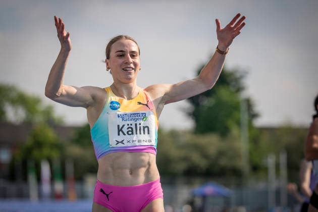RATINGEN, GERMANY - JUNE 27, 2026 : Annik Kälin (SUI Switzerland) reacts during the heptathlon’s 200m Multisport Event at Stadion Ratingen on June 27, 2026 in Ratingen, Germany. Nordrhein-Westfalen Germany Copyright: xAxelxKohringx