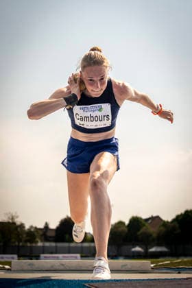 RATINGEN, GERMANY - JUNE 27, 2026 : Léonie Cambours (FRA France) competing in the shot put during the Multisport Event at Stadion Ratingen on June 27, 2026 in Ratingen, Germany. Nordrhein-Westfalen Germany Copyright: xAxelxKohringx