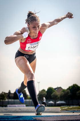 RATINGEN, GERMANY - JUNE 27, 2026 : Anna-Elisabeth Ehlers (GER Germany) competing in the shot put during the Multisport Event at Stadion Ratingen on June 27, 2026 in Ratingen, Germany. Nordrhein-Westfalen Germany Copyright: xAxelxKohringx