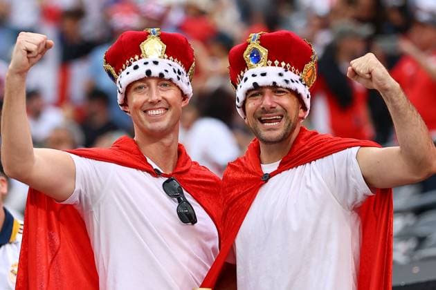 England fans ahead of kick-off Panama v England, 2026 FIFA World Cup, WM, Weltmeisterschaft, Fussball Group L, Football, New York New Jersey Stadium, East Rutherford, New Jersey, USA - 27 Jun 2026East Rutherford New York New Jersey Stadium New Jersey (NJ) United States of America EDITORIAL USE ONLY No use with unauthorised audio, video, data, fixture lists, club league logos or live services. Online in-match use limited to 120 images, no video emulation. No use in betting, games or single club league player publications.  Copyright: xMichaelxZemanek Shutterstockx 16964354s
