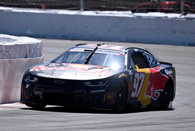SONOMA, CA - JUNE 27: Shane Van Gisbergen ( 97 Trackhouse Racing Red Bull Chevrolet) races through turn 11 during practice for the NASCAR, Motorsport, USA Cup Series Toyota Save Mart 350 on June 27, 2026, at Sonoma Raceway in Sonoma, CA. (Photo by Will Lester Icon Sportswire) AUTO: JUN 27 NASCAR Cup Series Toyota Save Mart 350 EDITORIAL USE ONLY Icon26062711054