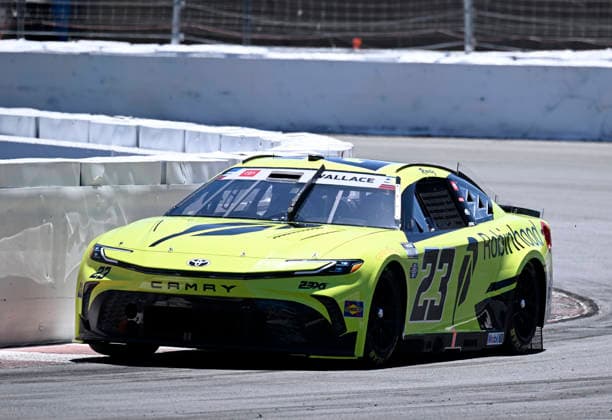 SONOMA, CA - JUNE 27: Bubba Wallace ( 23 23XI Racing Robinhood Toyota) races through turn 11 during practice for the NASCAR, Motorsport, USA Cup Series Toyota Save Mart 350 on June 27, 2026, at Sonoma Raceway in Sonoma, CA. (Photo by Will Lester Icon Sportswire) AUTO: JUN 27 NASCAR Cup Series Toyota Save Mart 350 EDITORIAL USE ONLY Icon26062711559