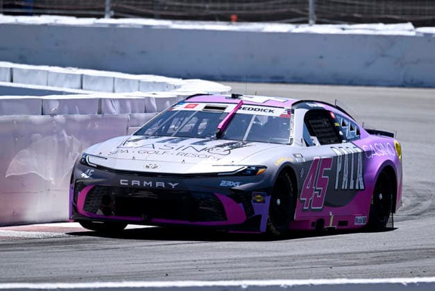 SONOMA, CA - JUNE 27: Tyler Reddick ( 45 23XI Racing Pala Casino Toyota) races through turn 11 during practice for the NASCAR, Motorsport, USA Cup Series Toyota Save Mart 350 on June 27, 2026, at Sonoma Raceway in Sonoma, CA. (Photo by Will Lester Icon Sportswire) AUTO: JUN 27 NASCAR Cup Series Toyota Save Mart 350 EDITORIAL USE ONLY Icon26062711578