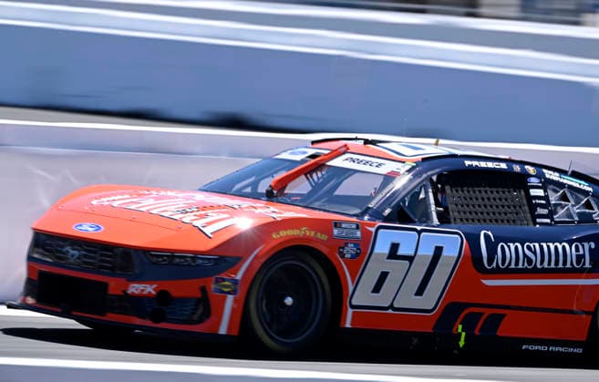 SONOMA, CA - JUNE 27: Ryan Preece ( 60 RFK Racing Consumer Cellular Ford) races through turn 11 during practice for the NASCAR, Motorsport, USA Cup Series Toyota Save Mart 350 on June 27, 2026, at Sonoma Raceway in Sonoma, CA. (Photo by Will Lester Icon Sportswire) AUTO: JUN 27 NASCAR Cup Series Toyota Save Mart 350 EDITORIAL USE ONLY Icon26062711732
