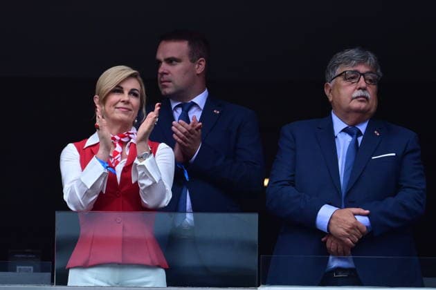Croatia v Ghana - FIFA World Cup, WM, Weltmeisterschaft, Fussball 2026 - Group L PHILADELPHIA, USA - JUNE 27: Former Croatian President Kolinda Grabar-Kitarovic is seen prior the 2026 FIFA World Cup First Stage Group L match between Croatia and Ghana at Lincoln Financial Field (Philadelphia Stadium) in Philadelphia, Pennsylvania, United States on June 27, 2026. Abdulhamid Hosbas Anadolu Pennsylvania United States. Editorial use only. Please get in touch for any other usage.  Copyright: x2026xAnadoluxAbdulhamidxHosbasx