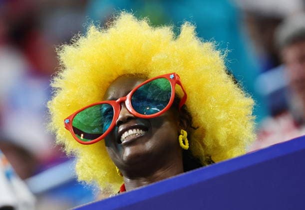 FIFA World Cup, WM, Weltmeisterschaft, Fussball 2026 - Group K - DR Congo vs Uzbekistan A fan of DR Congo cheers before the FIFA World Cup 2026 group stage match DR Congo against Uzbekistan, in Atlanta, USA, 27 June 2026. ATLANTA United States  Copyright: xRONALDxWITTEKx